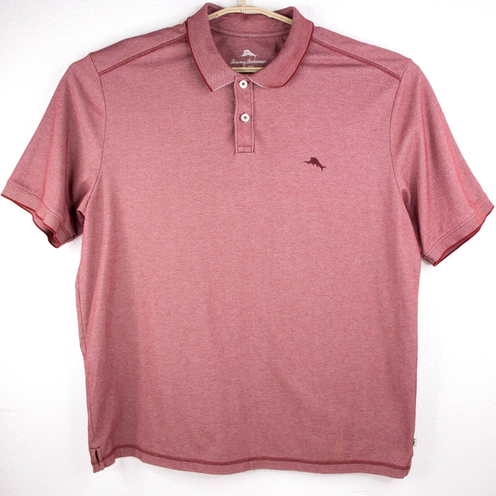 Tommy Bahama Polo Shirt Regular Fit RED Playa To Win Mens SIZE XL